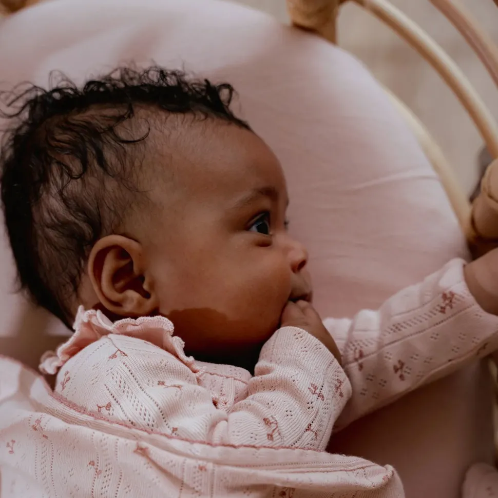 Ledikant hoeslaken – Roze – Essentials