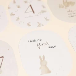 Mijlpaal kaarten - Beige - Baby Bunny - EN