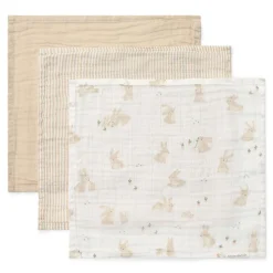 Monddoekjes set - Wit - Newborn Naturals - Baby Bunny