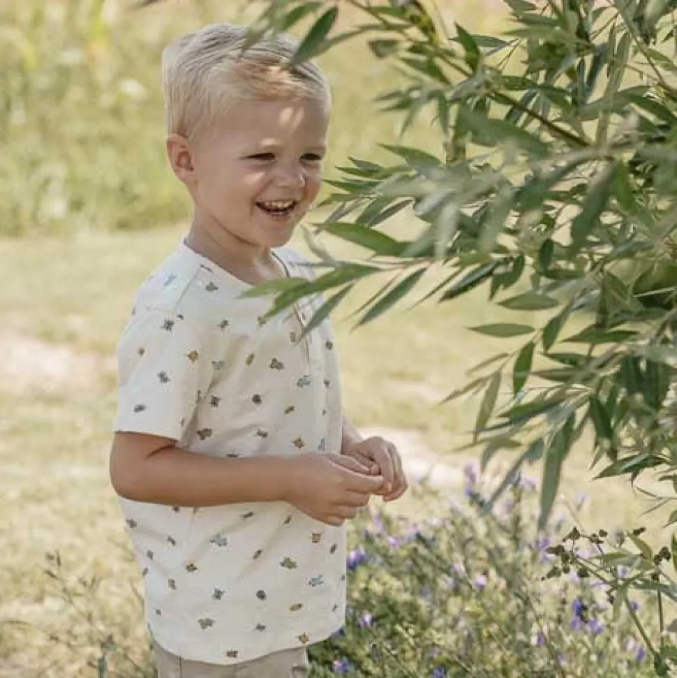 Shirt korte mouw - Zand - Forest Friends - Kevers