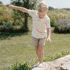 Shirt korte mouw - Zand - Forest Friends - Kevers