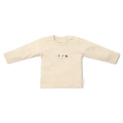 Shirt lange mouw - Zand - Forest Friends - Forest borduursel