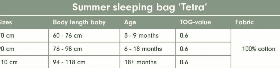 Slaapzak zomer hydrofiel 70 cm Sailors Bay White