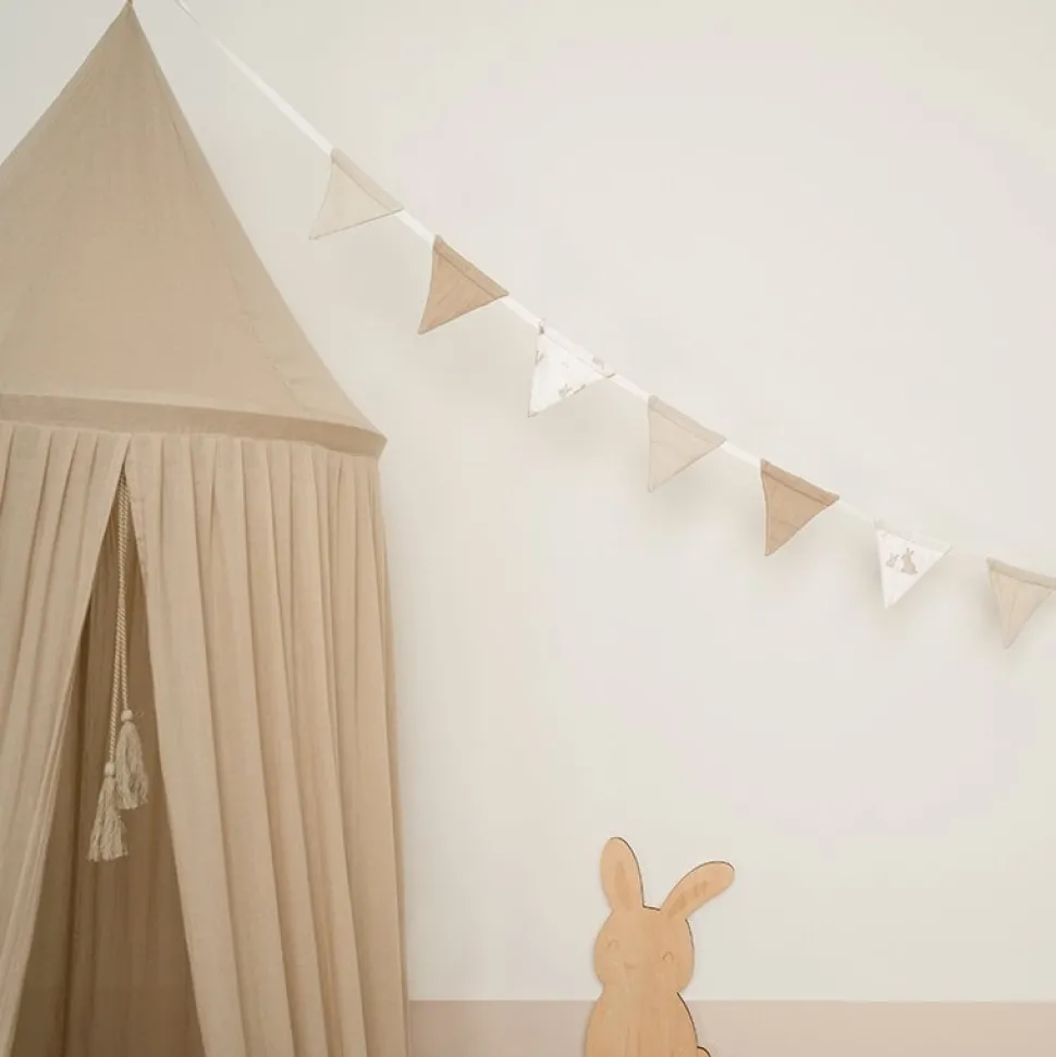 Slinger met vlaggetjes hydrofiel Baby Bunny