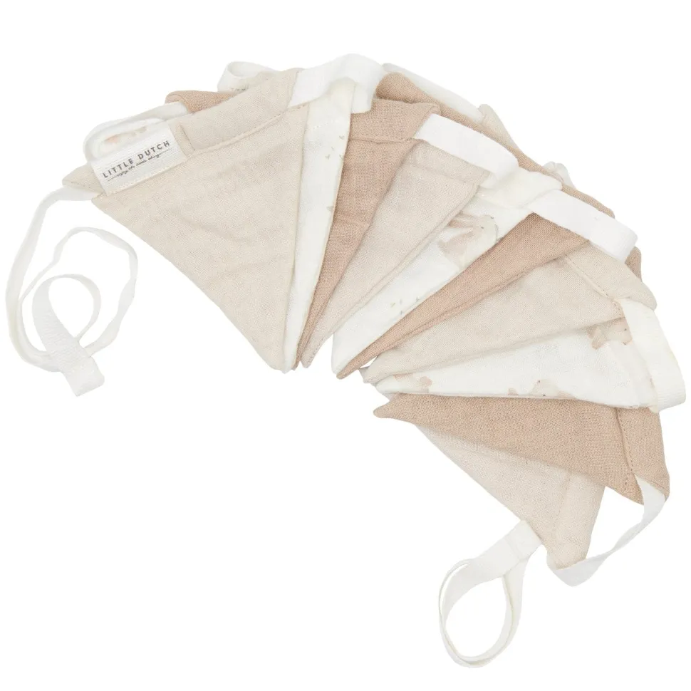 Slinger met vlaggetjes hydrofiel Baby Bunny