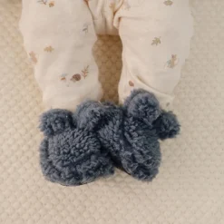 Teddy slofjes - Blauw - Newborn Naturals