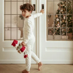 Tweedelige kerst pyjama – Beige