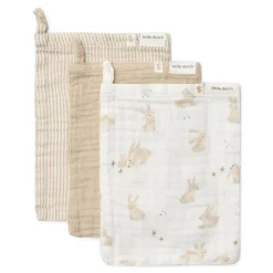 Washandjes set - Wit - Newborn Naturals - Baby Bunny