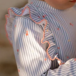 Zwemshirt lange mouw - Blauw - Sunny Flowers